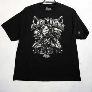 Black Sunday Raiders Nation 4 Life T Shirt Mens 2XL Chucky Graphic Football Tee